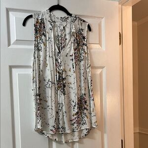 Market & Spruce Floral Sleeveless Blouse - White Multi
